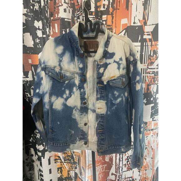 Vintage Edwin Cloud Distressed Denim Jacket by Creator of “The World of Quest” - Picture 2 of 8